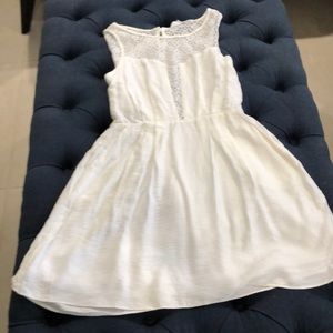 BCBG Generation white dress w lace.